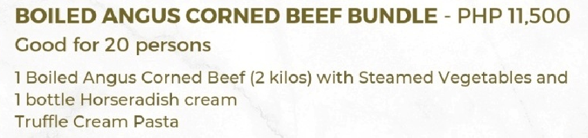 Boiled Corned Beef Bundle